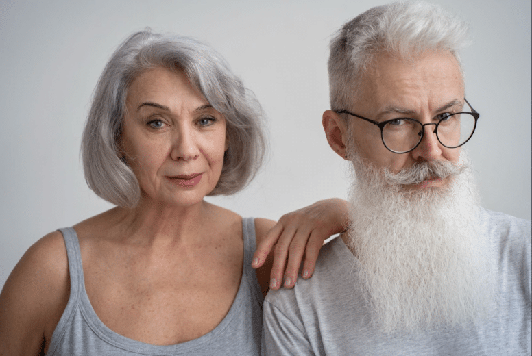 Elegant old couple - Exosome Treament